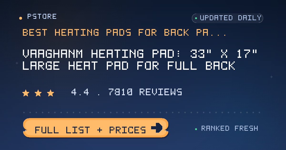 best heating pads for back pain