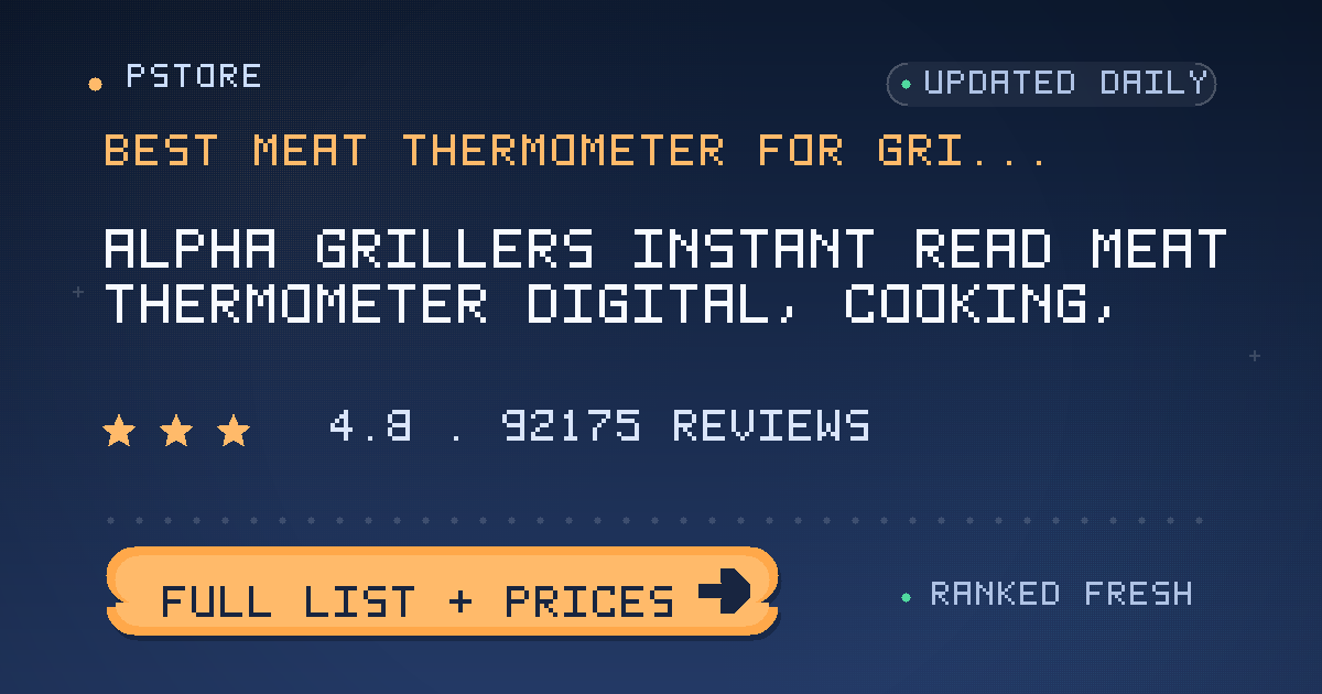 Alpha Grillers Instant Read Meat Thermometer Digital, Cooking, Food, Grill | 1-2 Second Ultra-Fast Response Time, Bright B...