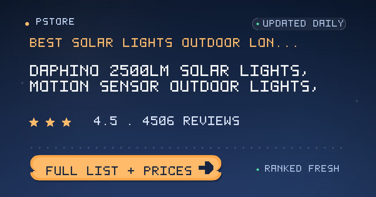 best solar lights outdoor long lasting
